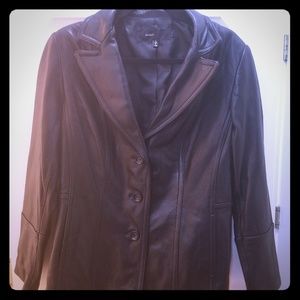 Women's Leather Blazer